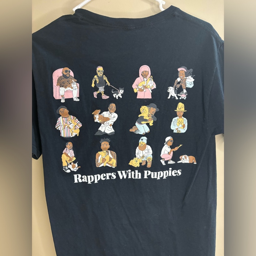 Rappers With Puppies Rare Tshirt — Lil Wayne Wiz Kalifa Chris Brown Tyga